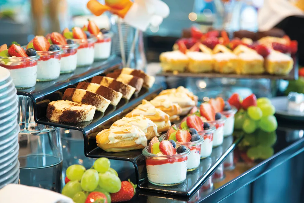 Chef preparing gourmet meal in the ship's kitchen