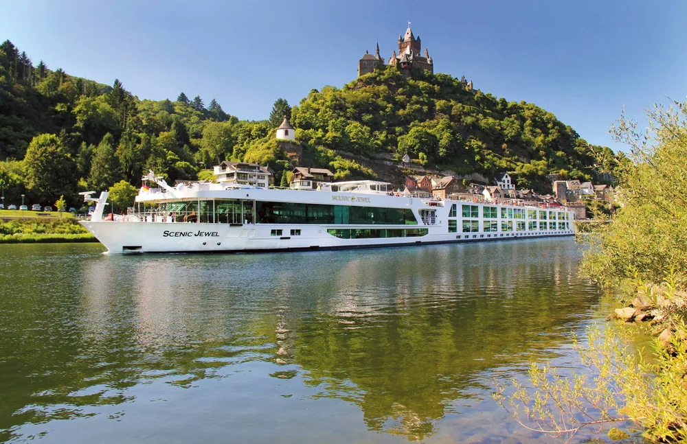 Passau old town at the confluence of three rivers