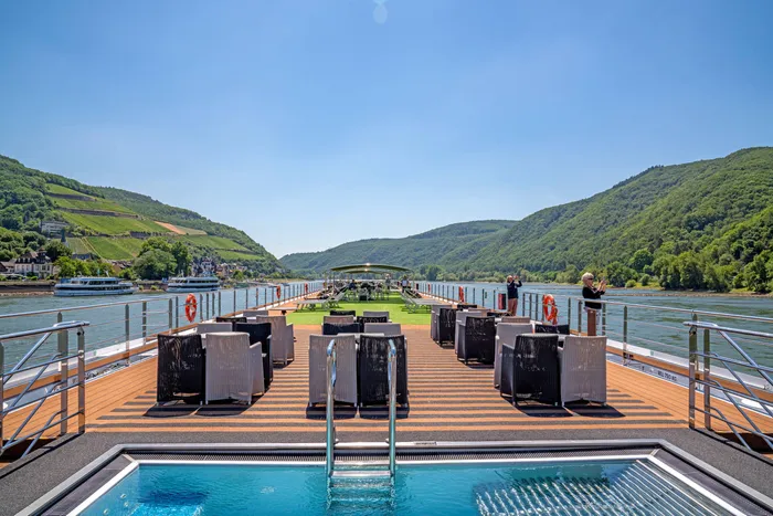 Pool area converted to cinema